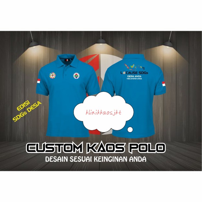 BAJU POLOSHIRT - KAOS POLO SDGS LOCALISE INDONESIA - POLO SHIRT SDGS - S