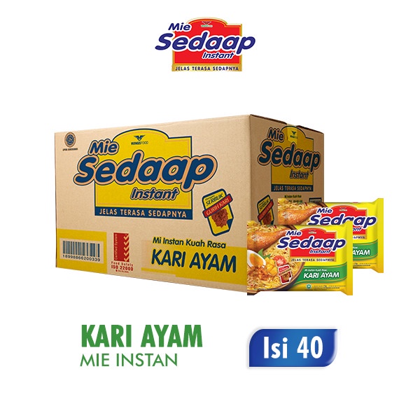 

Sedaap Mie Instan Kari Ayam 72 gr 1 Dus isi 40 pcs