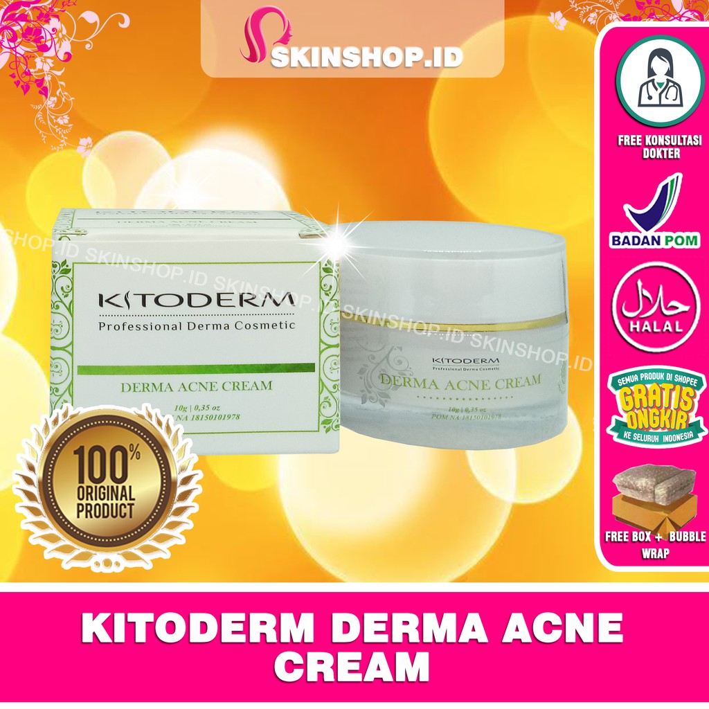 PAKET Kitoderm Titanium Free Acne Original / Paket Anti Jerawat Meradang dan Bopeng isi 5 BPOM Aman