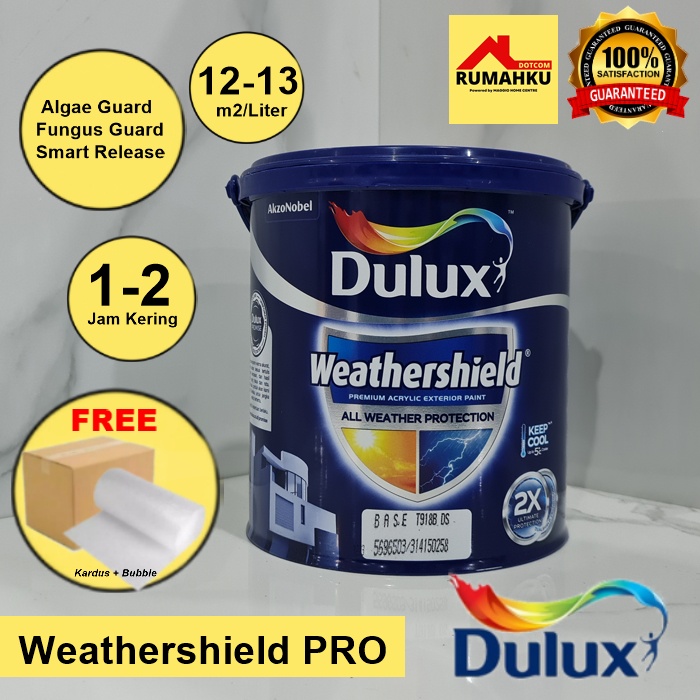 CAT TEMBOK DULUX - CAT TEMBOK EKSTERIOR - CAT DINDING - WEATHERSHIELD PRO 2.5L - DULUX