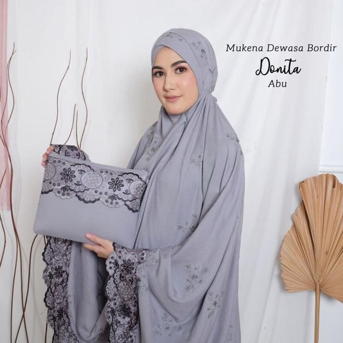 Mukena Dewasa Bordir Donita Abu
