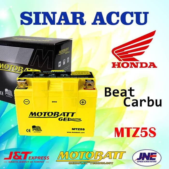 AKI MOTOR HONDA BEAT KARBU MOTOBATT MTZ5S AKI KERING ACU155