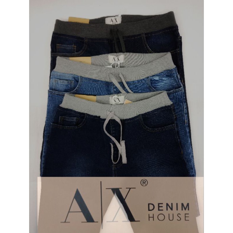 Ax House Denim Pinggang Karet / Slimfit / Ramayana Cibitung