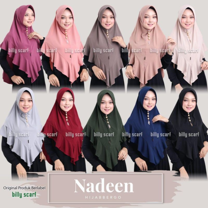 Hijab Khimar Bergo Instant Nadeen Original Billy Scarf