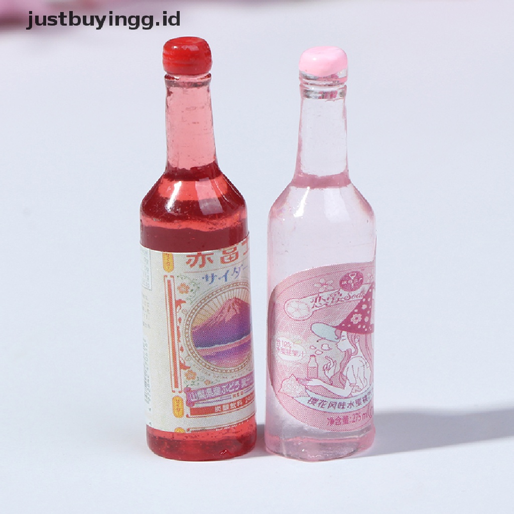 Justbuyingg.Id 5pcs / Set Mainan Miniatur Botol Minuman Soda Skala 1: 12 Untuk Aksesoris Rumah Boneka