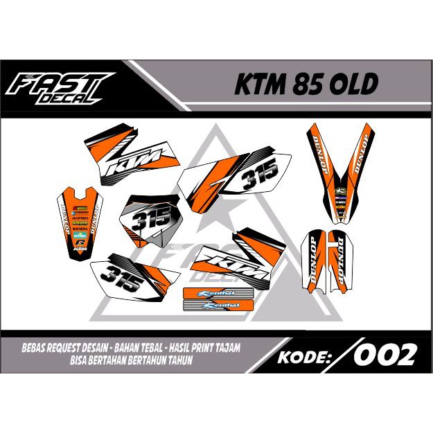 decal ktm 85 old oren