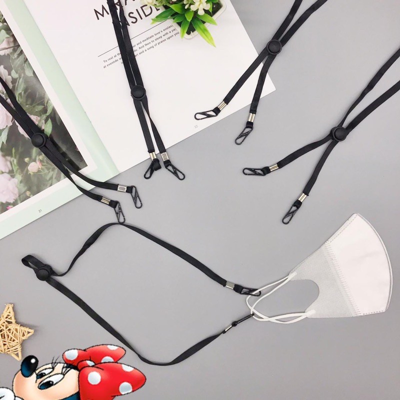 RANTAI KALUNG MASKER/Tali Strap Masker Kalung Masker/TALI MASKER POLOS KAIT KOREA BISA BUAT HIJABERS
