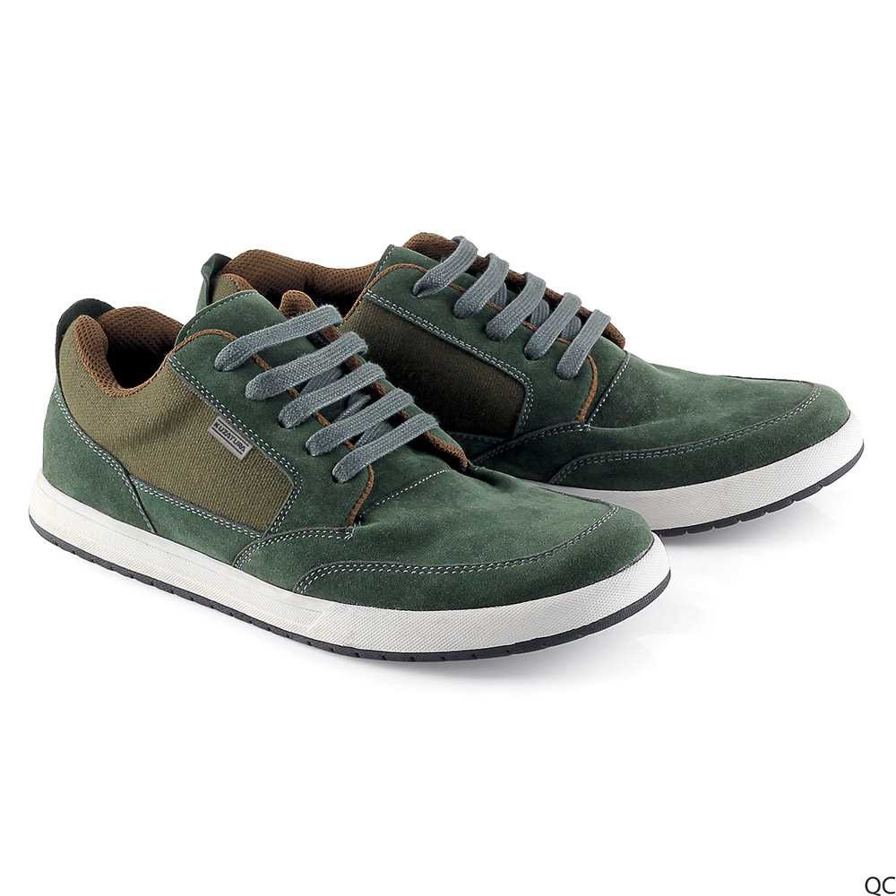 Sepatu Pria Casual Sneakers Kulit Asli Original Suede Leather Tali Keren Kuzatura