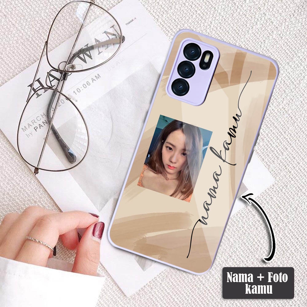 Custom Foto + Nama Softcase Glass For type Vivo Y15S Y21/Y21S Y33S Y20/Y12S/Y20S/Y20sg Vivo Y91/Y93/