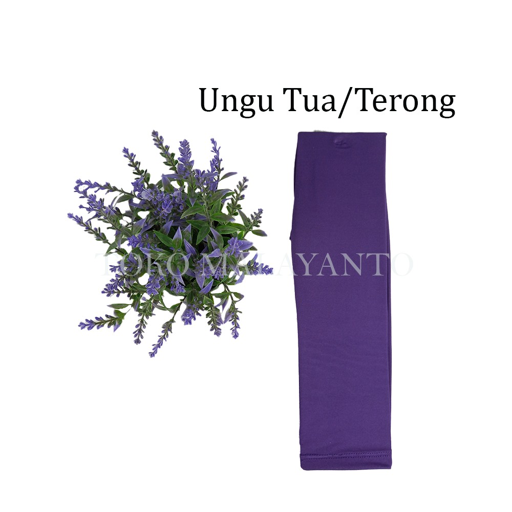 MANSET TANGAN DAN MANSET TANGAN JEMPOL  Pria dan Wanita/Fingerless/Handshock Jempol Polos Bahan KAOS-Ungu tua