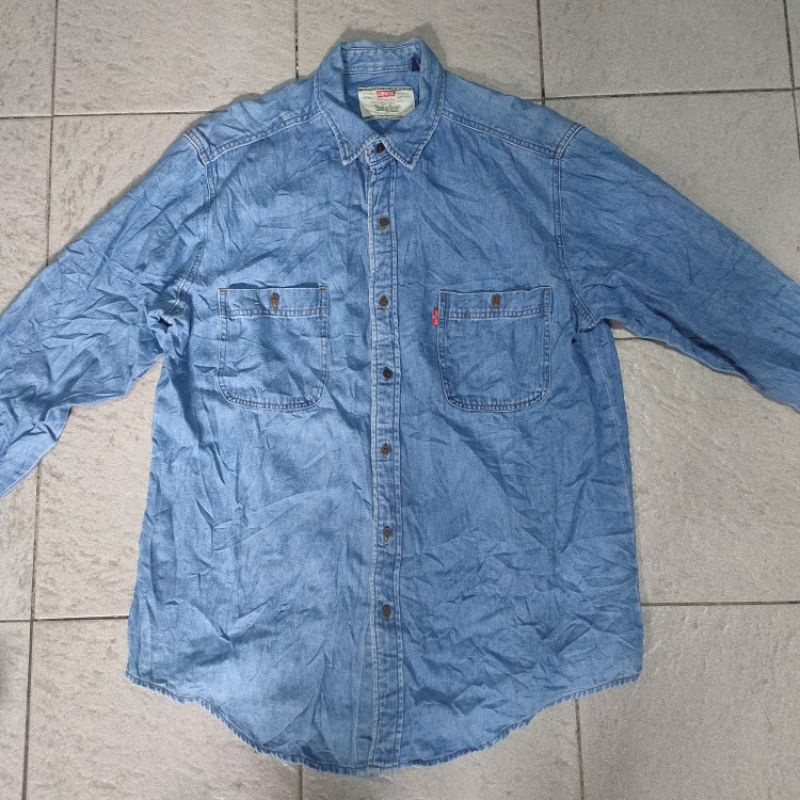 kemeja jeans levis second bekas original trhif