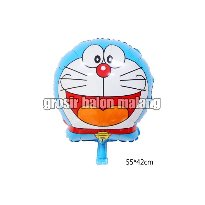 balon foil karakter kucing KEPALA doraemon