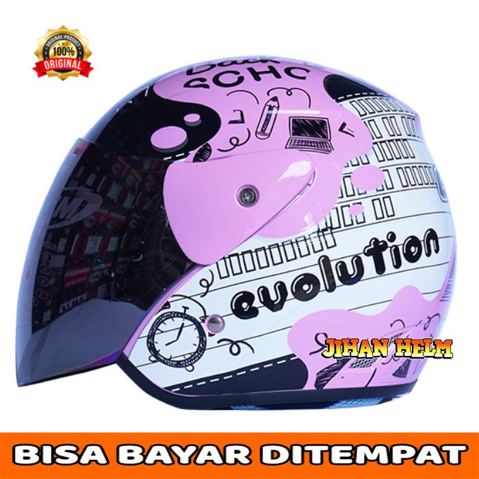 HELM / HELM GM / HELM WANITA / HELM WANITA GM EVOLUTION NOTE LIGHT PINK TERLARIS