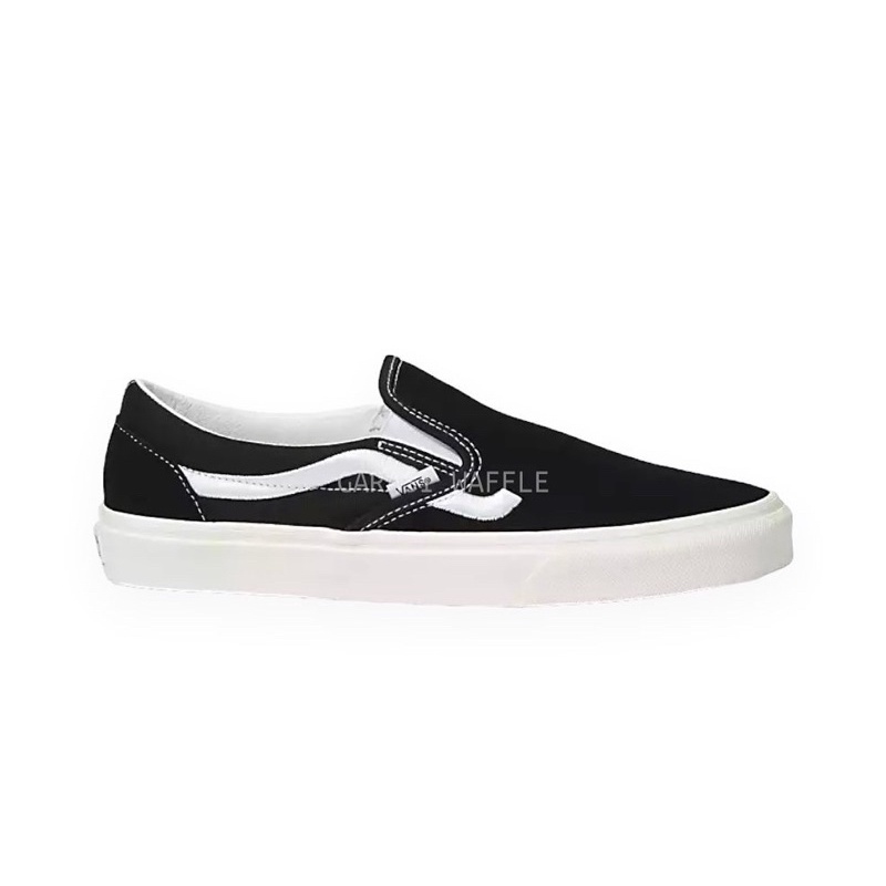 Jual Vans Slip On Side Stripe Classic Black White Vans Slipon Side Stripe Classic Black White