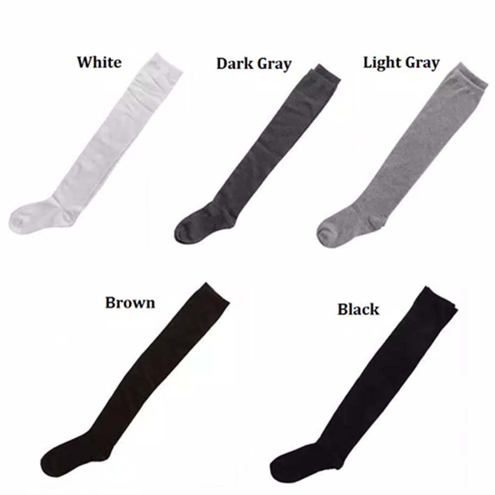 KT-02 overknee socks / KAOS KAKI sepaha warna hitam / putih