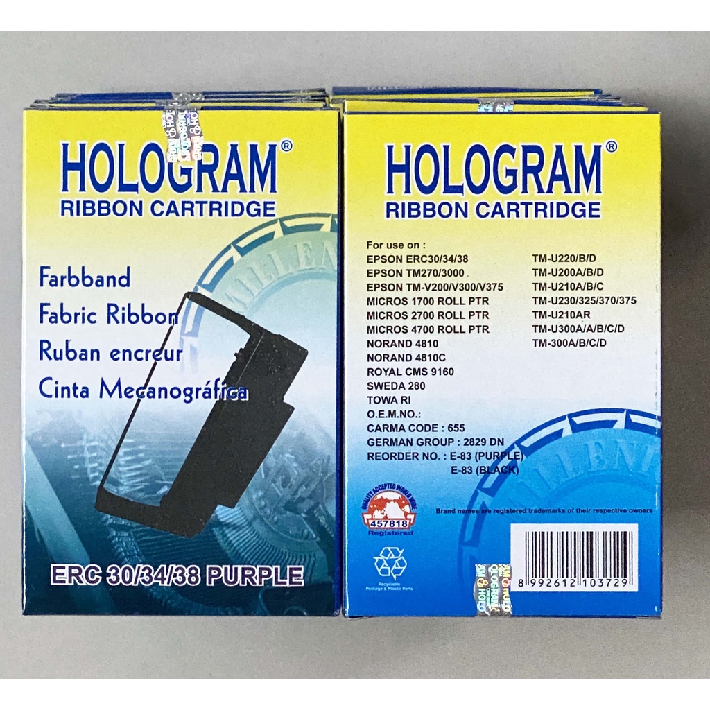 Ribbon ERC 38 Hologram Pita Kasir Epson TMU 220