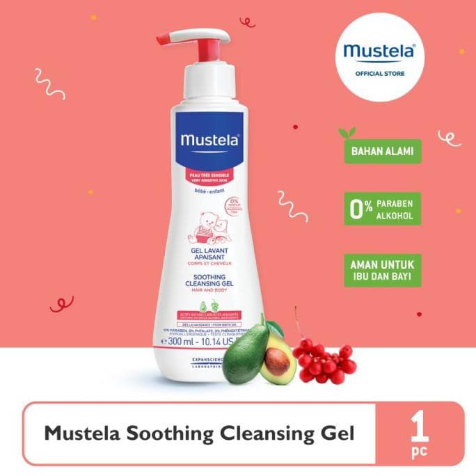 Mustela Soothing Cleansing Gel / Sabun Mandi Bayi - 300 ml