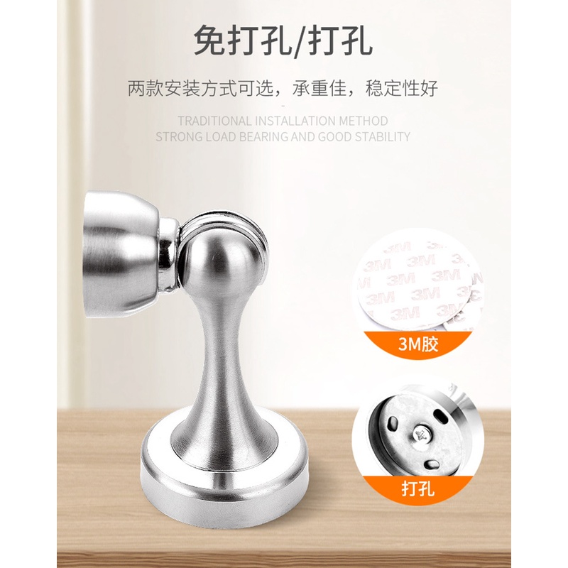 Door Stop Stopper Holder/INDOKERAN - Door Stop Magnet/Stainless Steel Premium Grade 304/bebas pukulan dan bebas pukulan