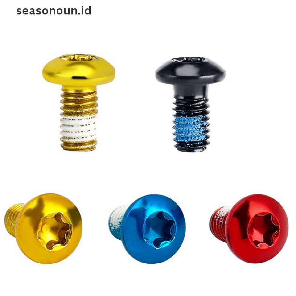 (seasonoun) 12pcs Sekrup Rotor Rem Cakram Sepeda Gunung Bahan Baja T25 M5X10