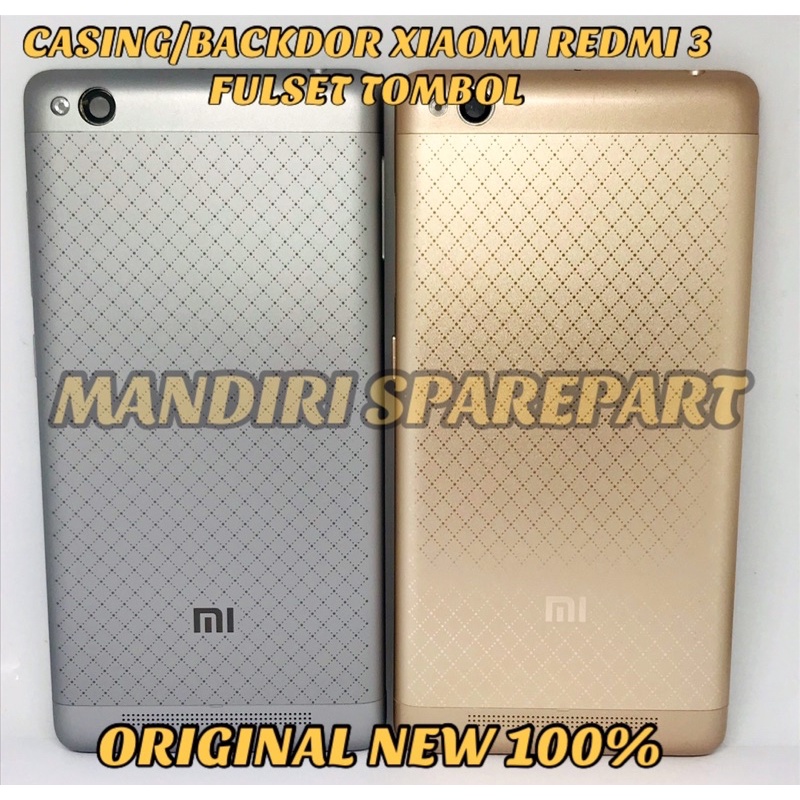 BACKDOOR XIAOMI REDMI 3 FULLSET TOMBOL CASING XIAOMI REDMI 3 NEW 100%