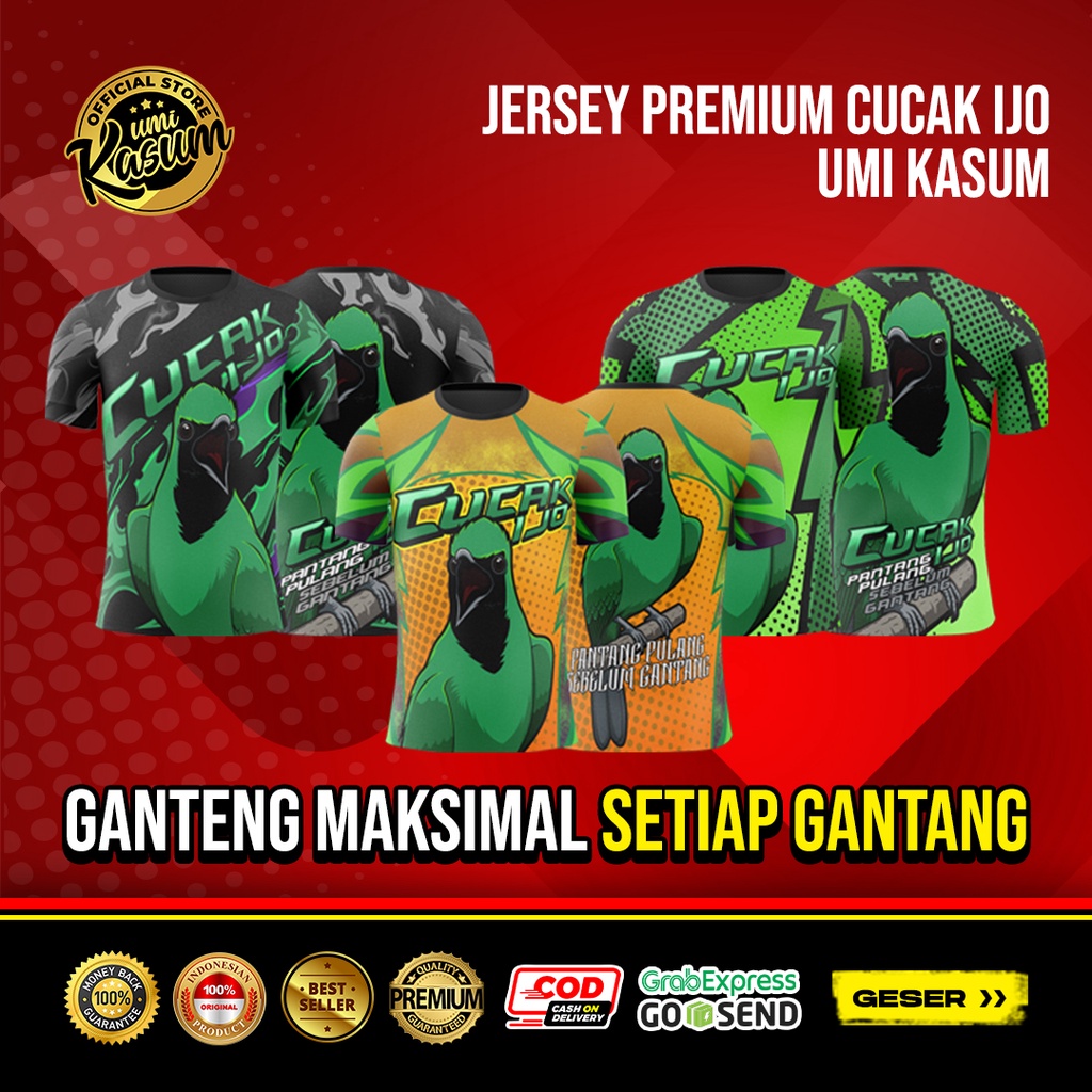 Terlaris Original Jersey Premium Burung Cucak Ijo Bisa Costum Logo Dan Nama Nyaman Di Pakai Cuaca Apa Saja Full Printing Jahitan Rapih Anti Lecek  Banyak Pilihan Motif GANTENG MAKSIMAL SETIAP GANTANG Merpati Kolong Dara Kacer Lover Bird Kicau Mania