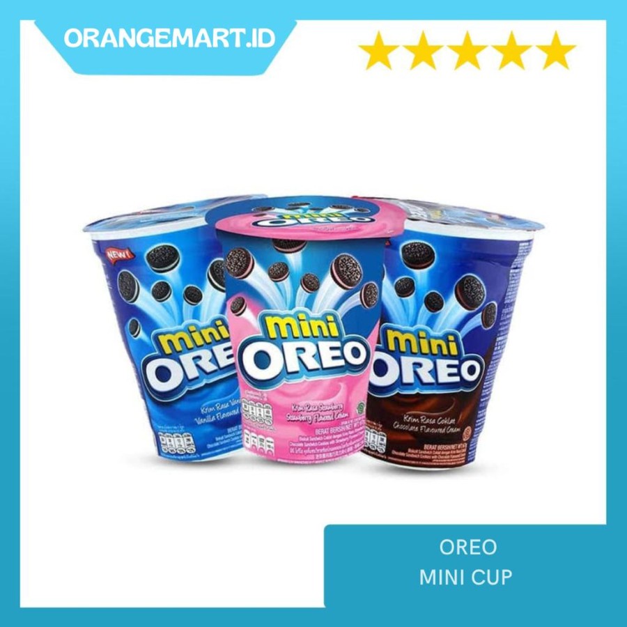 

OREO MINI CUP 62GR ALL VARIANT MINI COOKIES WAFER BISKUIT RASA ISI CREAM