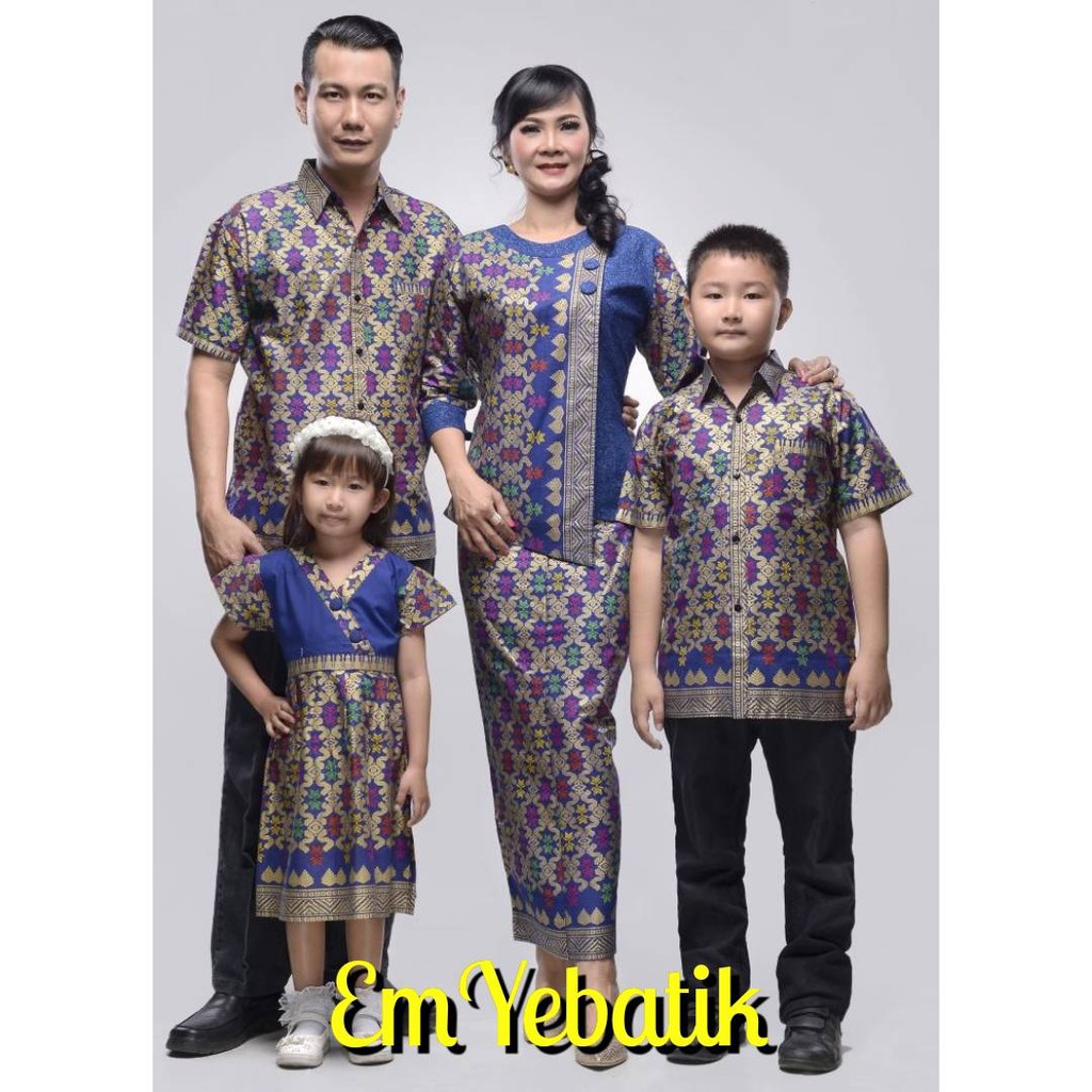 Sarimbit Couple Batik Rok N Blus Wanita Takashimaya Prodo Biru