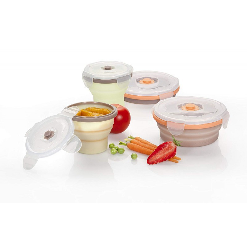 Babymoov Silicone Containers Set - 4 Pcs