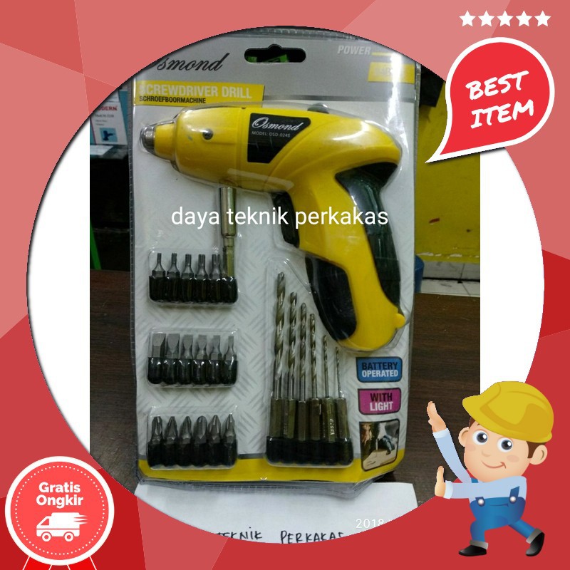 Jual Srewdriver - Obeng Cas Set - Alat Buka Skrup Ringan Os-0245 Osmond Murah Berkualitas