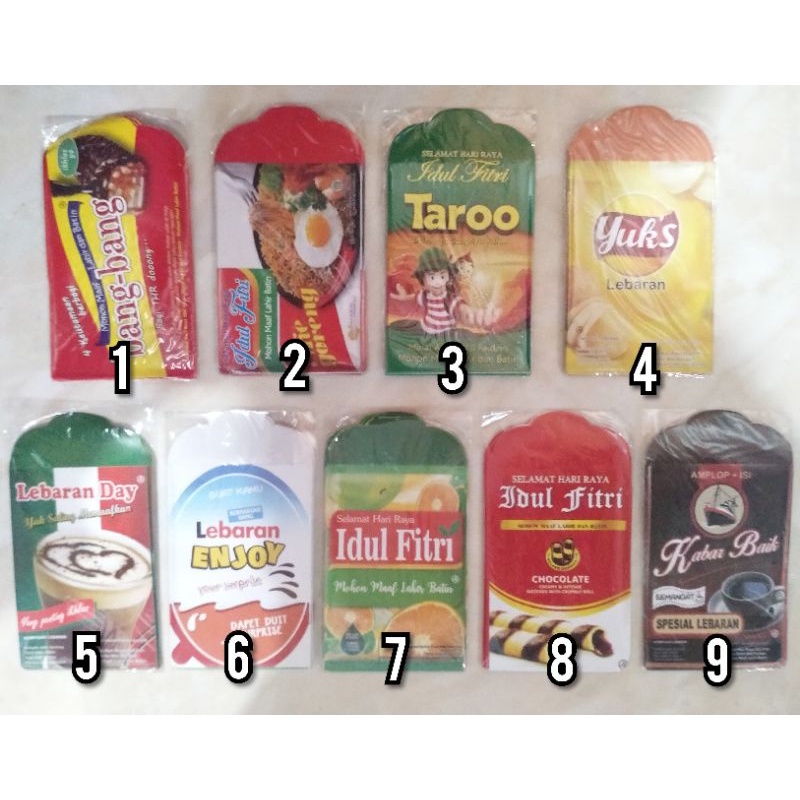 

(10pcs) amplop lebaran SNACK TERBARU PERMOTIF