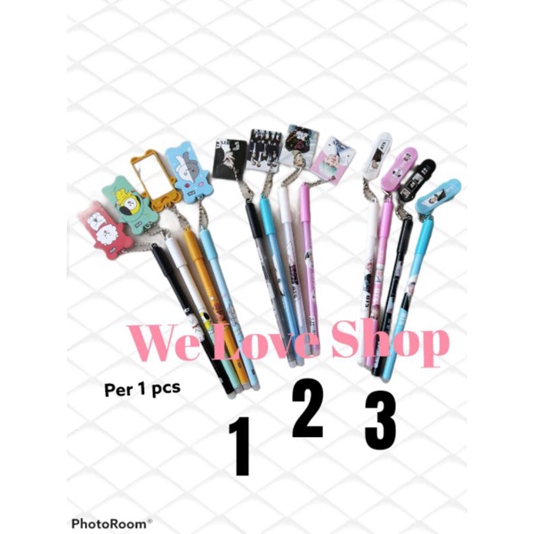 

pulpen gel BTS BT21 MOTIF GANTUNGAN MURAH LUCU