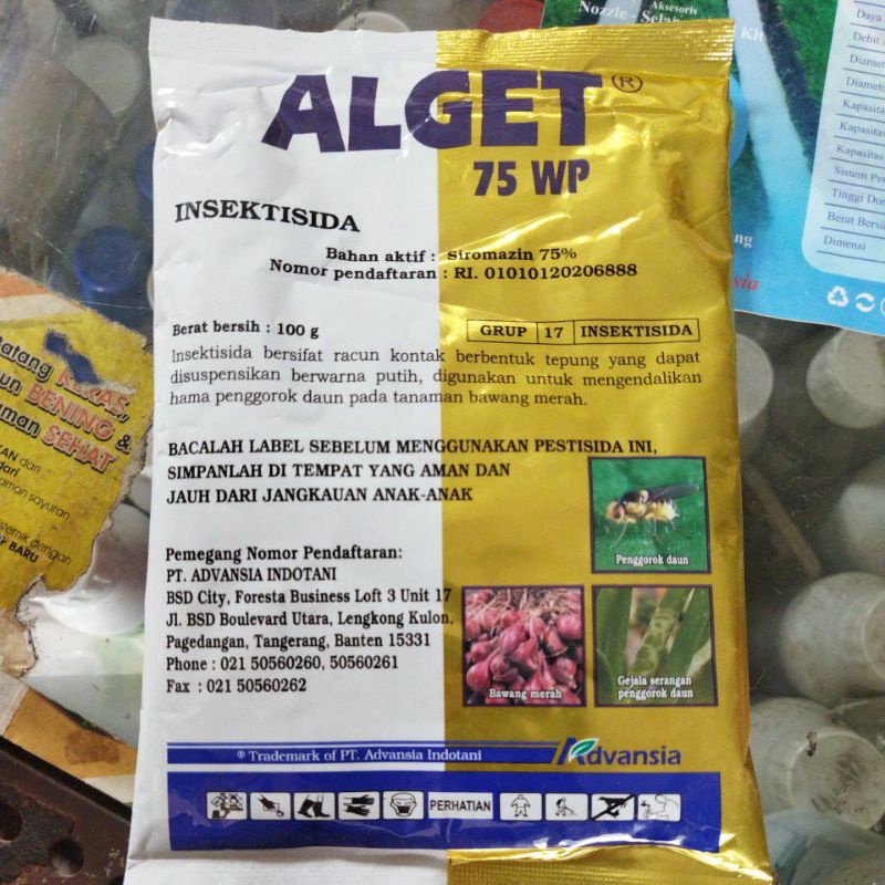 insektisida ALGET 75WP beli 2 bonus1 bahan aktif siromazin75% isi100 gram