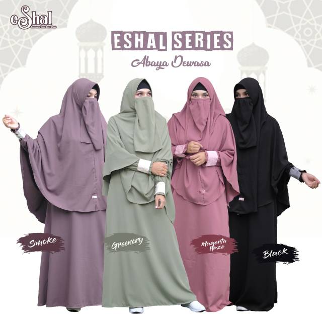 Gamis Abaya by Eshal Free Cadar / Gamis Premium Ibu & Anak gamis syari