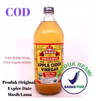 Cuka Apel Bragg Apple Cider Vinegar Pure 437 Ml Produk Original Cuka Apel Shopee Indonesia
