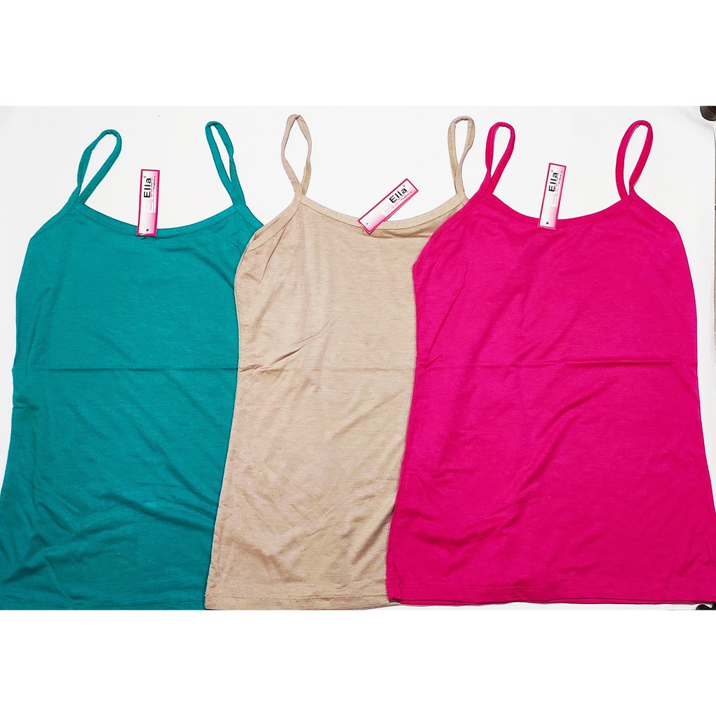 Ella ~ 3 Pcs Tank-Top Wanita Original ( Tali Kecil ) ~ Sahabi