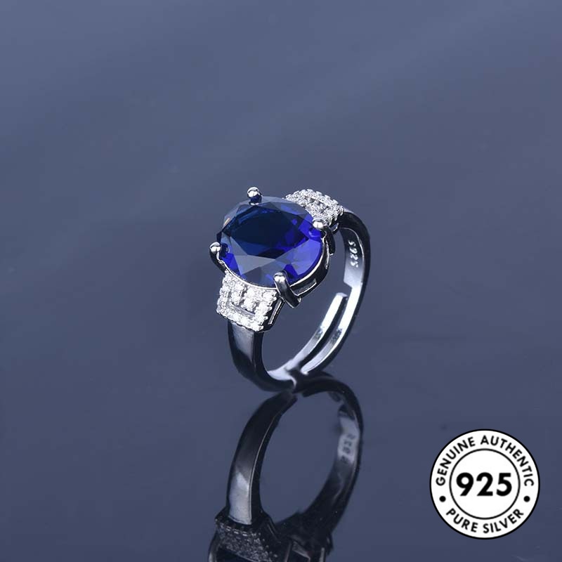 Cincin Sterling Silver 925 Dengan Permata Warna Rose Gold Mewah Untuk Wanita