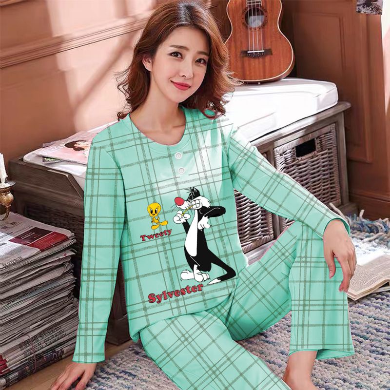 SUNCHERY COD BAJU TIDUR KEKINIAN PP ALL SIZE BAHAN KAOS/BAJU TIDUR PP TERJANGKAU/SLEEPWEAR-TWEETY TOSCA