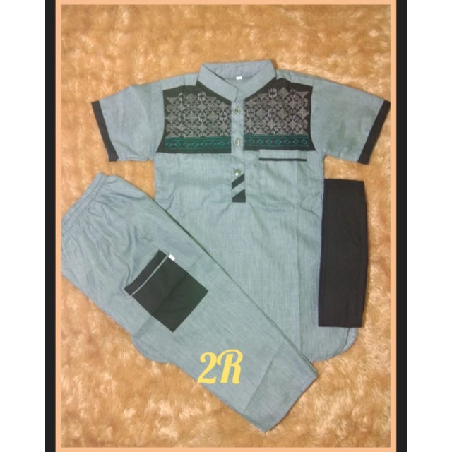 Baju muslim anak/set katun madinah anak
