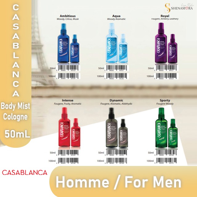 Casablanca Body Mist Cologne Pria 50 ml