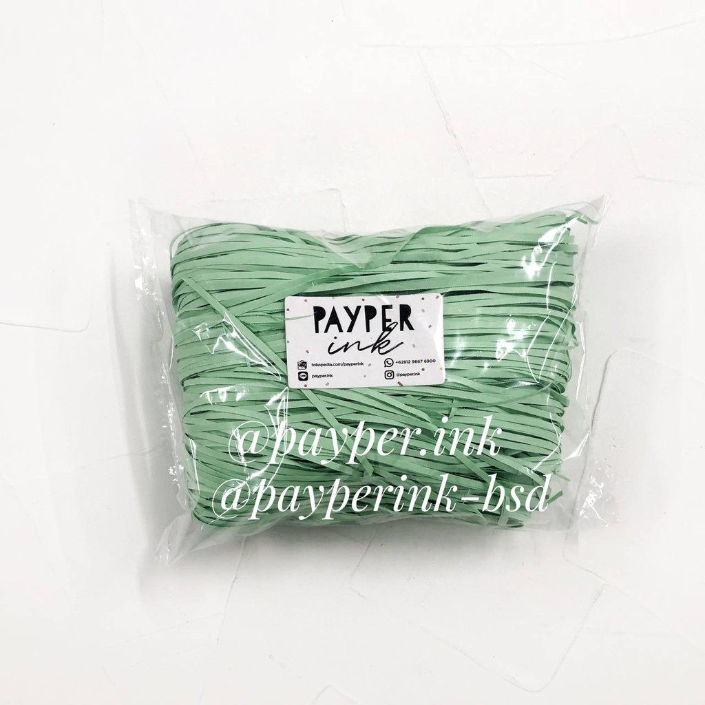 

200 gr Simple Matte Grass Green shredded paper straight cut lurus