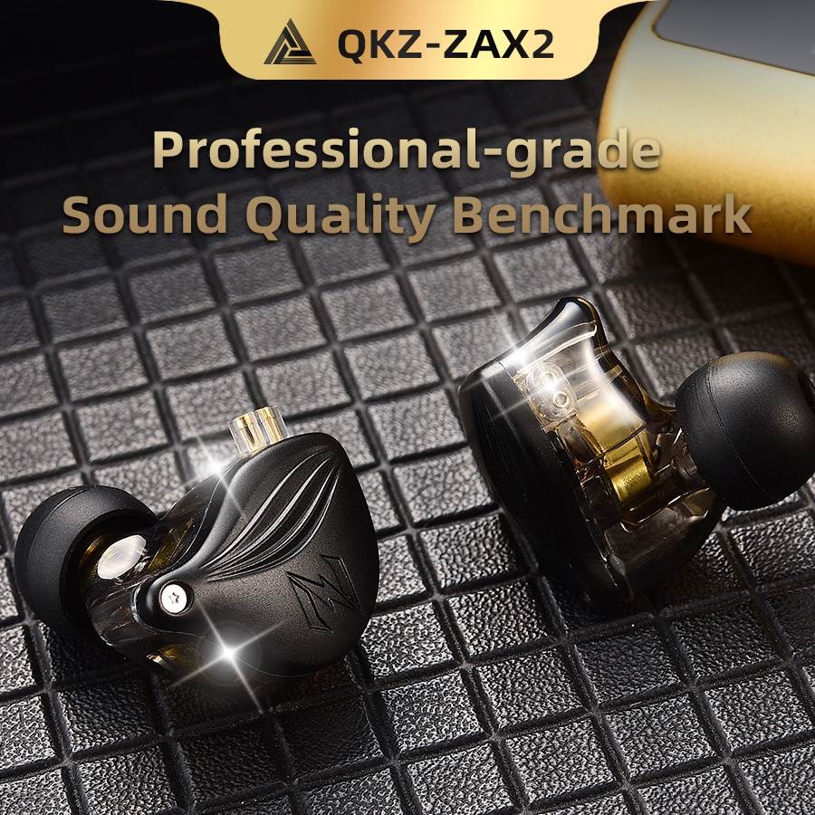 QKZ ZAX2 earphone HIFI BASS stereo music telfon Sport daily headset dengan mic original