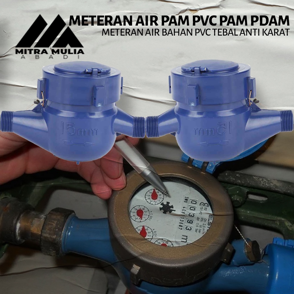 Meteran Air Pam PVC PAM PDAM l Tebal Anti Karat l Flow Meter SNI