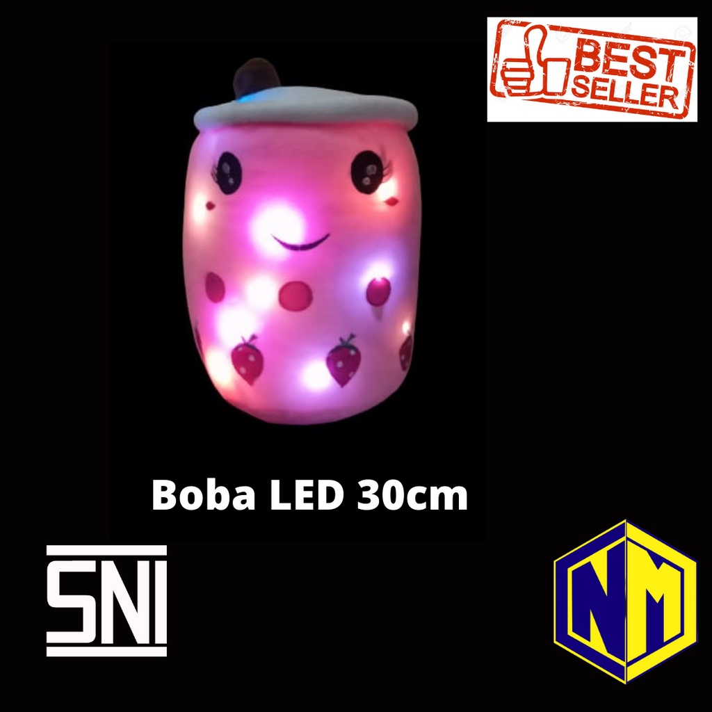 Boneka Boba Bantal Boba Tinggi 30 cm SNI LED Thumbler Boneka Boba lucu  Murah Banget