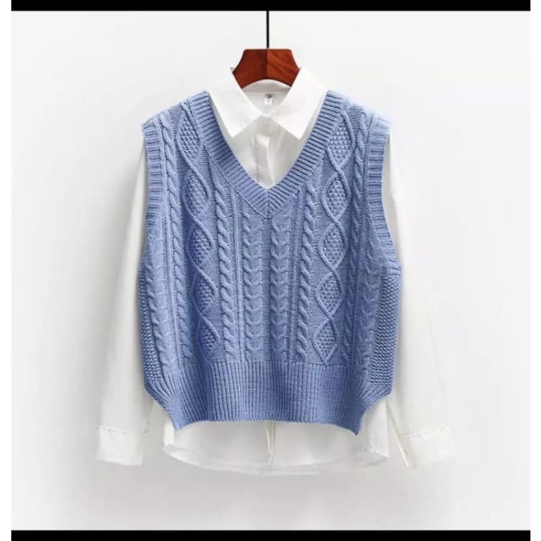 FX SHOP VEST AIKO CABLE KNIT / ROMPI RAJUT