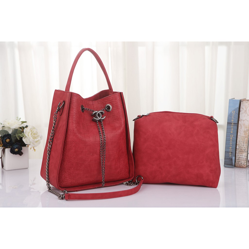 Tas wanita Chanel Neo set 2 in 1 A22