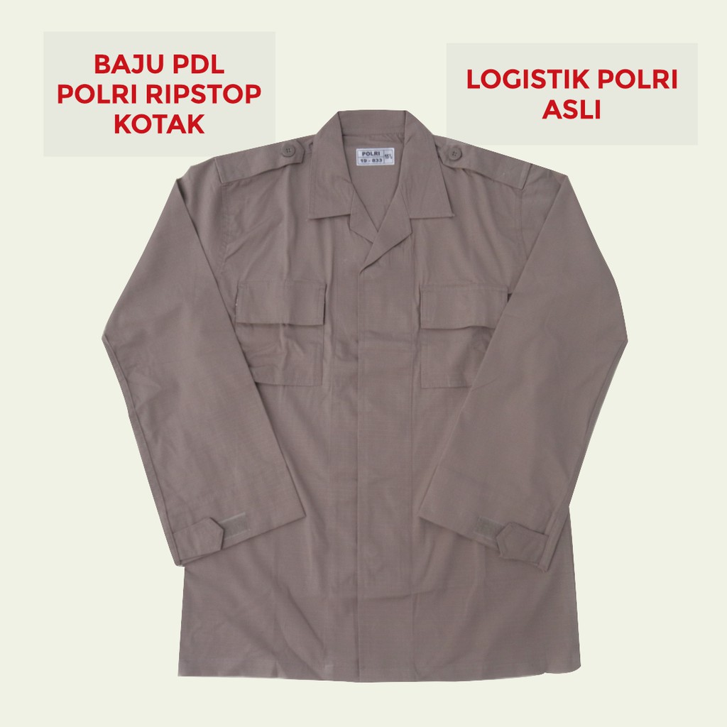 Baju PDL Polri Ripstop Baju PDL Jatah Polri Baju PDL Polri Baju Seragam Polri Baju PDL Kotak Kotak