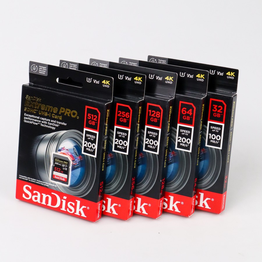 Sandisk SD Card Extreme Pro 128GB 200MBPS V30 U3 4K