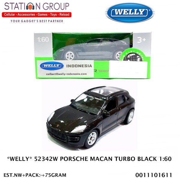 WELLY 52342W PORSCHE MACAN TURBO BLACK 1-60