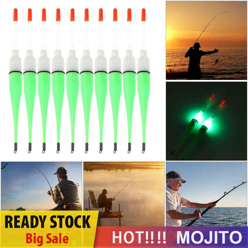 10Pcs Pelampung Pancing Luminous Bahan Plastik Untuk Memancing Malam Hari