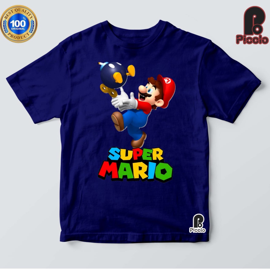 BAJU ANAK KAOS ANAK SUPER MARIO BAHAN PREMIUM